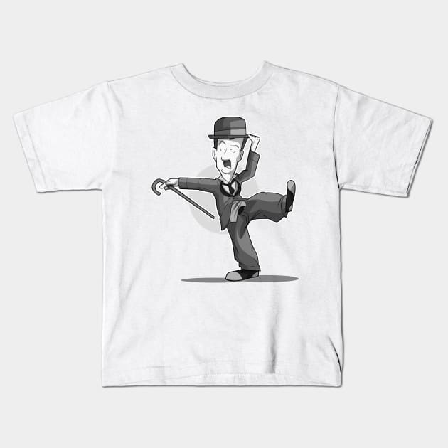 Chaplin Kids T-Shirt by Alison Andrei